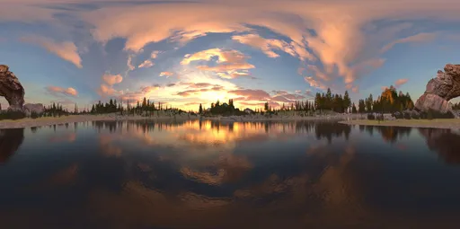 Sunset Lake Panorama HDRI