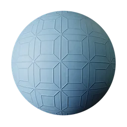 Light Blue Geometric Panel Design