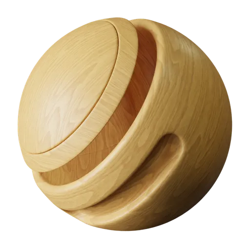High-quality seamless PBR Oak Wood material texture for realistic 3D rendering in Blender and other software.