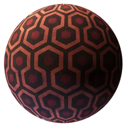 Seamless PBR carpet texture with geometric pattern for 3D modeling and rendering in Blender.