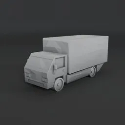 Low-poly chiller truck