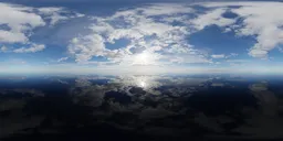 Sunny Cloudy Day Lake