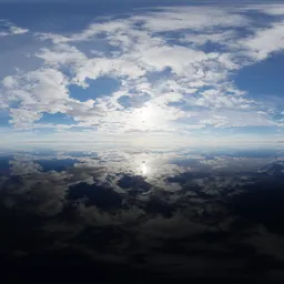 Sunny Cloudy Day Lake