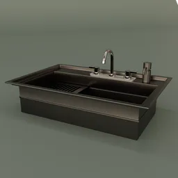 Stainless steel kitchen sink