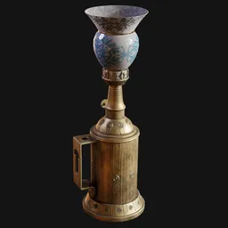 Kerosene Desk Lamp Ornate