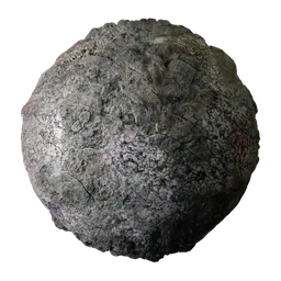 High-resolution PBR rock texture for 3D material in Blender with realistic displacement detail.