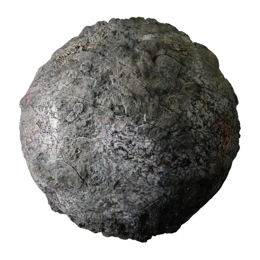 High-resolution PBR rock texture for 3D material in Blender with realistic displacement detail.