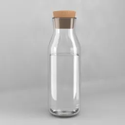 Water Glass Karafe Bottle With Cork