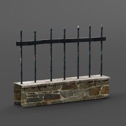 Graveyard fence wall 2m