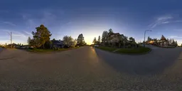 Neighborhood Street City Sunset