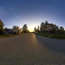 Neighborhood Street City Sunset