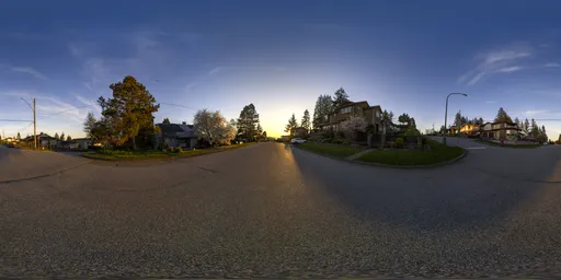 Neighborhood Street City Sunset