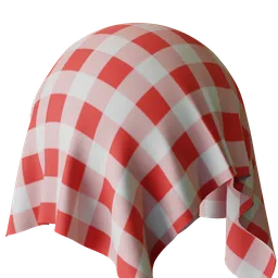 Seamless Red Gingham Fabric