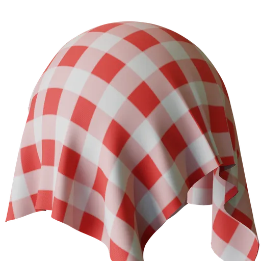 Seamless Red Gingham Fabric
