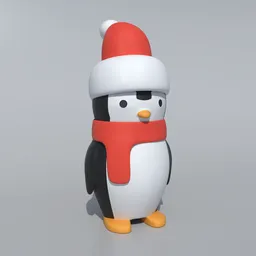 Cartoon Christmas Penguin