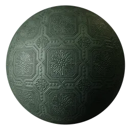 Wallpaper Anaglypta Pine Green