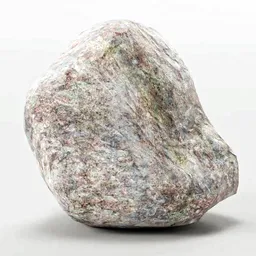 Low-poly 3D boulder with realistic stone textures, ideal for Blender landscape rendering.