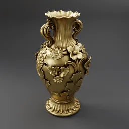 Ornate Gold Vase