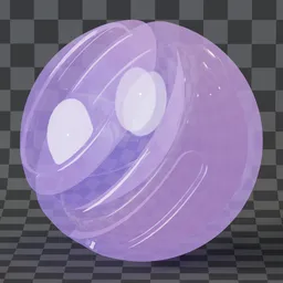 Pure glass with amythist emission