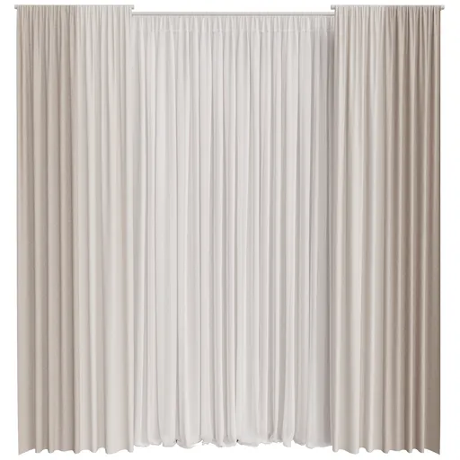 GD Silk and Cotton Curtain Set