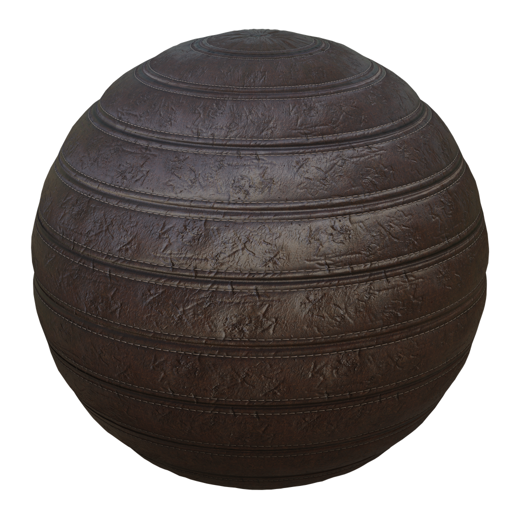 Stitched Brown Leather Strips FREE leather materials BlenderKit