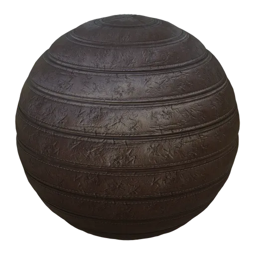 High-quality PBR stitched brown leather texture for realistic 3D modeling in Blender and other CG applications.