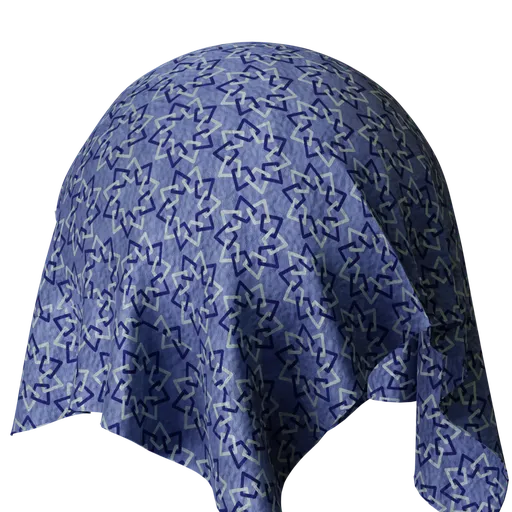Blue and silver silk brocade