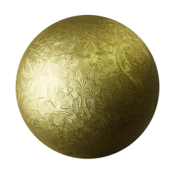 Floral Engraved Gold