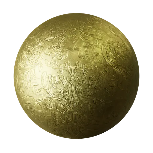 Floral Engraved Gold