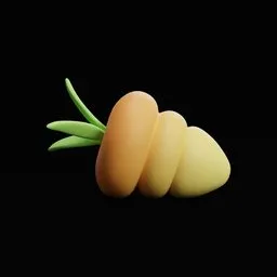 Stylized Cartoon Carrot