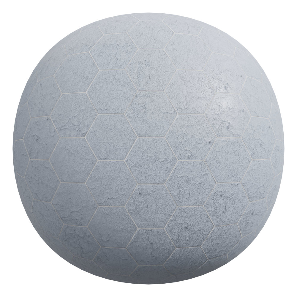 Hexagon Marble Tile PBR Seamless | FREE animal materials | BlenderKit
