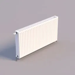 Detailed 3D radiator model for Blender rendering, ideal for interior design visualization.