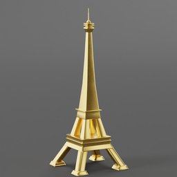 Minimalist Copper Eiffel Tower
