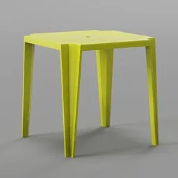 Plastic Monobloc Table Yellow