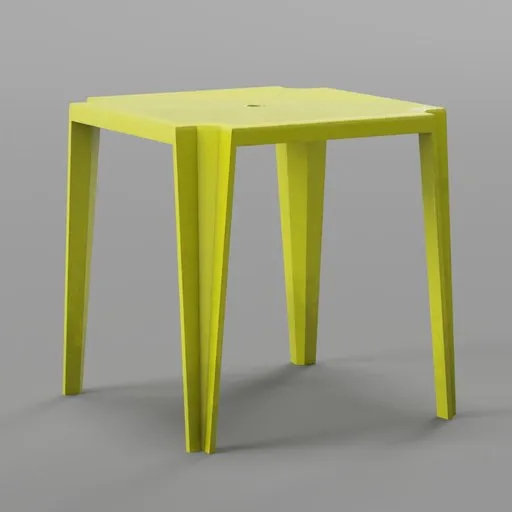 Plastic Monobloc Table Yellow