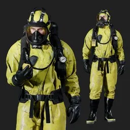 Hazmat Specialist Rigged Yellow Suit