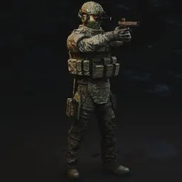 Realistic Soldier (Rigged-Modular)