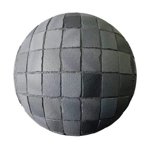 Realistic Paving Stones PBR Material for Blender 3D, ideal for architectural visualization and game asset texturing.