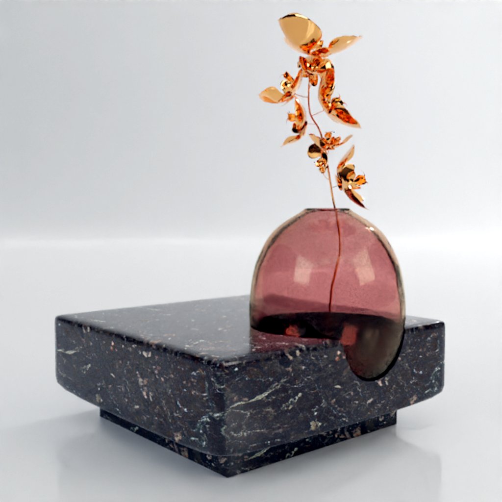 Decor Glass&Stone vase FREE Vases models BlenderKit