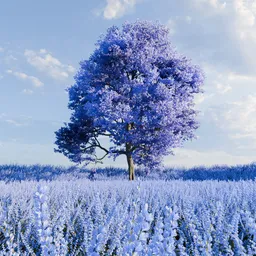 Purple Blossom Field
