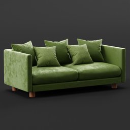 Velvet sofa green