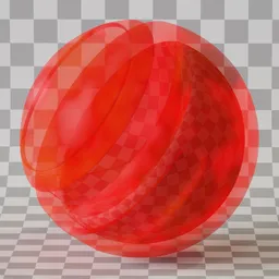 Glass with red fluorescent