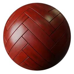 Parquet Wood Floor Red Brown