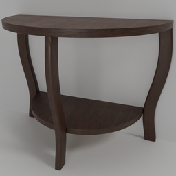 Wooden shelf table