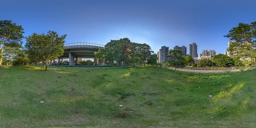 Lawn at sunset