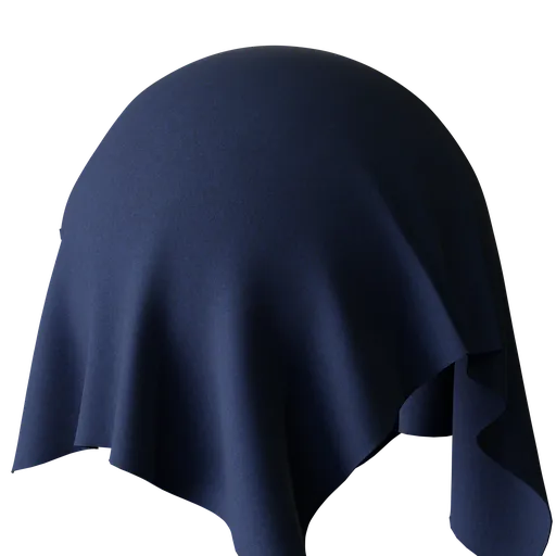 High-resolution PBR blue felt material texture for 3D modeling and Blender artists.
