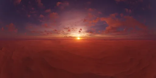 Red Sunset Sky over Desert