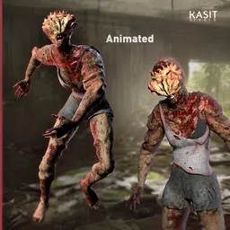 Clicker animated zombie