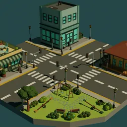 Low Poly Town