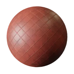 Quilted red leather